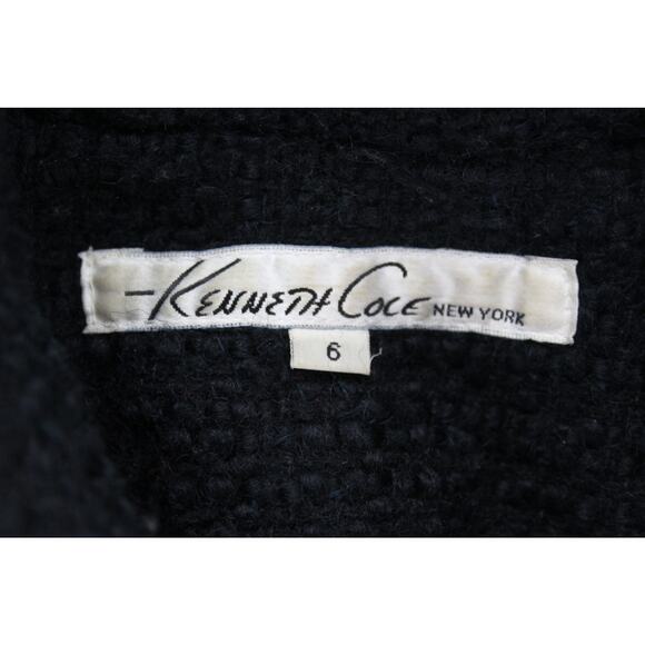 Kenneth Cole New York Black Wool Blend Long Coat Size 6 - Picture 5 of 10